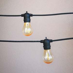 String Lights 1: A60 Amber Bulb | 10m 10 Bulbs | Flush Mount Dimmable Festoon Lights