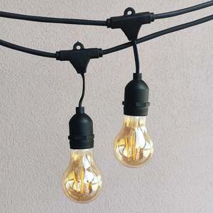 String Lights 1: A19 Bulb | 5m 10 Bulbs | Drop Hang Dimmable Festoon Lights
