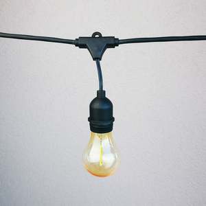 A60 Amber Bulb | 5m 10 Bulbs | Drop Hang Dimmable Festoon Lights