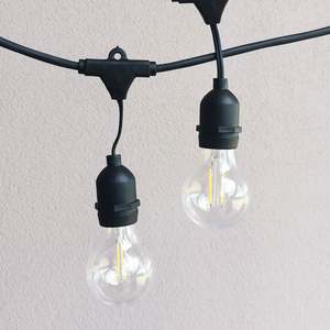String Lights 1: A60 Clear Bulb | 5m 10 Bulbs | Drop Hang Dimmable Festoon Lights