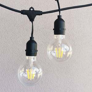 G80 Clear Bulb | 5m 10 Bulbs | Drop Hang Dimmable Festoon Lights
