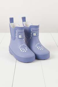 Footwear: Lavender Short Colour-Changing Kids Gumboots