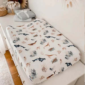 Sheets: Ocean Bassinet Sheet/Change Mat
