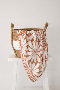 Mafana Layered Muslin Blanket (Tonga) - Brown