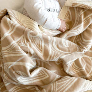 Knitted Pēpi Blanket- Beige