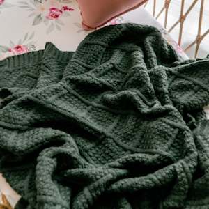 Blankets: Forest Organic Knitted Blanket