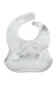 Silicone Printed Bib - Marble