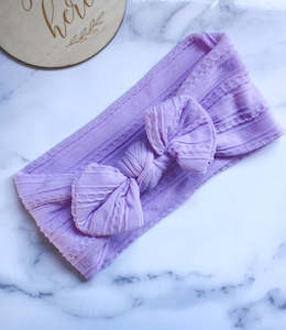 Bows 1: Stretch Bow Headband - Purple