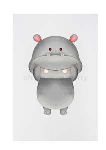 Wall Prints: Hippo Print