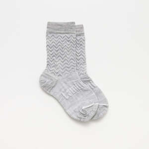 Socks: Merino Wool Crew Socks - Bunny