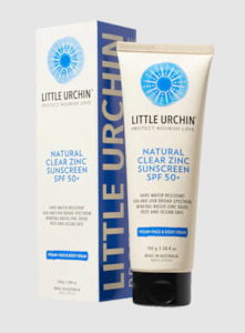 Little Urchin: Natural Clear Zinc Sunscreen SPF50  100g
