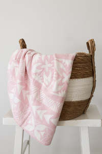 Cotton Knitted Blanket - Fairy Floss Pink