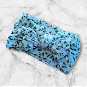 Bows 1: Stretch Bow Headband - Sage Christmas