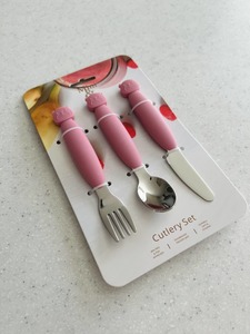 Mini & Me Metal Cutlery Set Guava