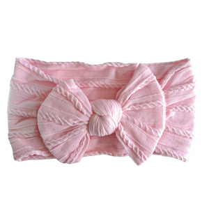 Bows 1: Stretch Bow Headband - Pastel Pink