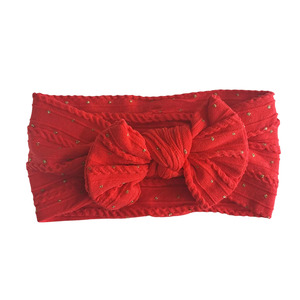 Bows 1: Stretch Bow Headband - Red Sparkles