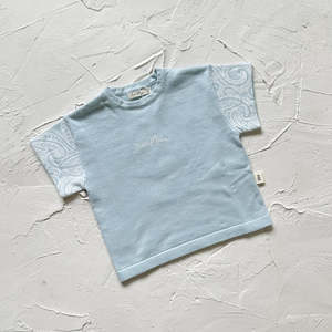 Clothing: The Wolf Oversized Knit Tee - Sky