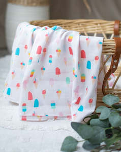 Swaddles: Ice Cream Muslin Wrap