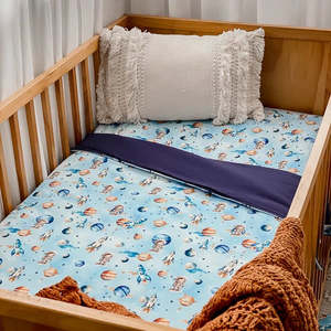 Space Rockets Cot Quilt