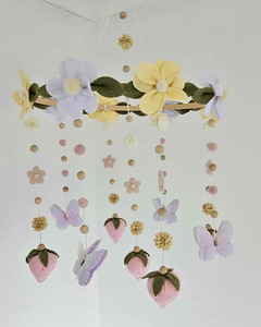 Decor: Butterfly & Strawberry Dreams Mobile