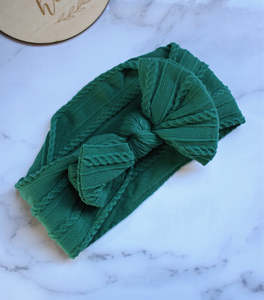 Stretch Bow Headband - Moss