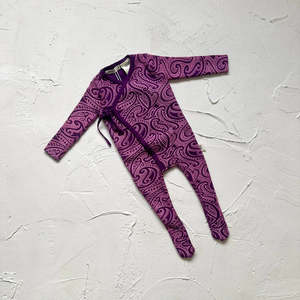 The Wolf Ribbed knit Onesie - Plum