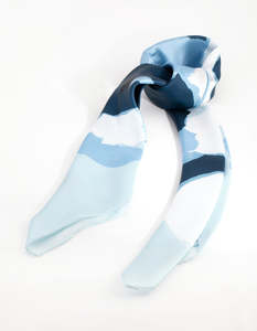 Headbands: Blue Splatter Bandana Hair Scarf