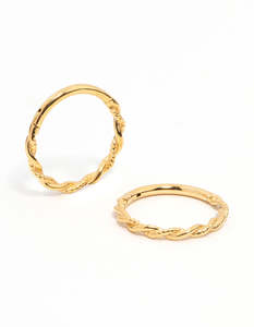 Surgical Steel Earrings: Gold Plated Surgical Steel Sleeper Earrings 10MM