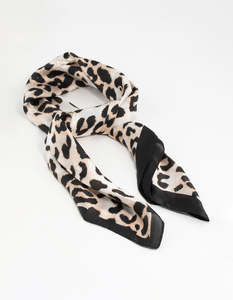 Bandanas Hair Scarves: Leopard Fabric Satin Scarf