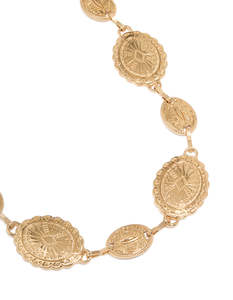 Belts: Gold Western Oval Belt