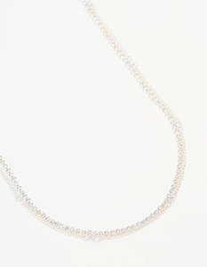 Belts: Silver Diamante Cupchain Waist Chain