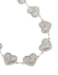 Belts: Silver Heart Western Belt