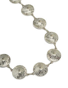 Silver Ridged Disc Belt