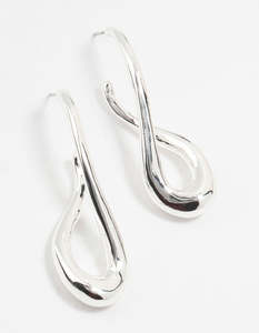 Silver Fashion: Silver Infinity Hoop Earrings