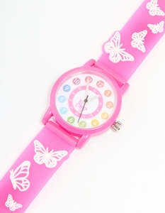 Kids Watches: Kids Pink Butterfly Watch