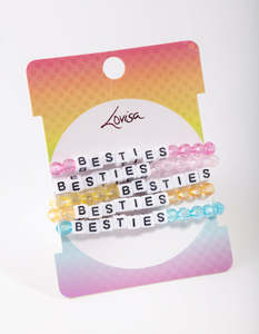 Kids Bracelets: Kids Tropical Bead Besties Stretch Bracelet 5-Pack