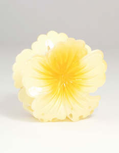 Yellow Ombre Hibiscus Hair Claw Clip