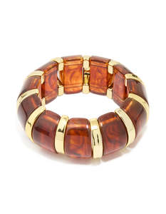 Brown: Gold Brown Acrylic Bangle