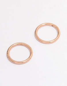 Rose Gold Plated Surgical Steel Fine Sleeper Earrings 6mm