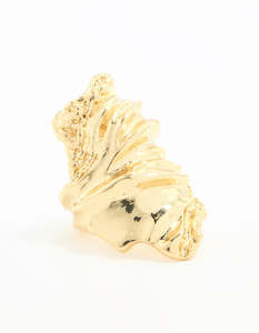 Gold Plated Molten Rock Ring