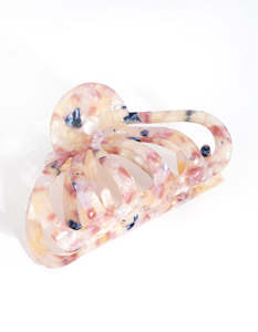 Influencer Edit: Acetate Pink Marble Wide Clip