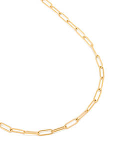 Link Chain Necklaces: Waterproof Gold Plated Stainless Steel Open Oval Link Necklace