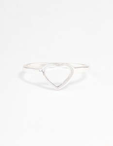 Sale: Silver Open Heart Ring