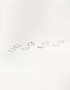 Sale: Silver Swirl Mixed Stacking Rings