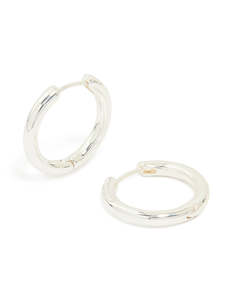 New Arrivals: Silver Plated Medium Thick Hoop Earrings