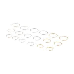 Mixed Metal Plain Faux Body Hoops