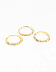 Trending Now: Silver Cubic Zirconia Fine Ring Stack