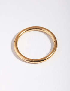 Clickers Hinged Rings: Titanium Gold 10mm Clicker Ring
