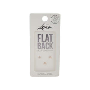 Gold Flower Stud Flat Back Earring Pack