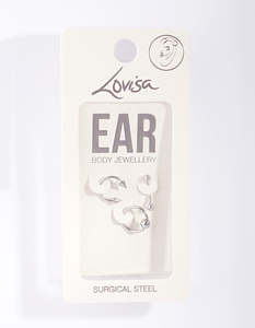 Body Jewelry: Surgical Steel Spike Ring Barbell Pack